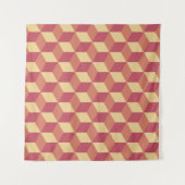 Abstract Oranje rode kubus patroon Wandkleed (Voorkant (horizontaal))