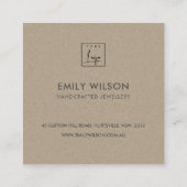 ABSTRACT ORANJE RUST KRAFT SCANDI DANK U LOGO VIERKANTE VISITEKAARTJE (Achterkant)