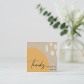 ABSTRACT ORANJE RUST KRAFT SCANDI DANK U LOGO VIERKANTE VISITEKAARTJE (Staand voorkant)