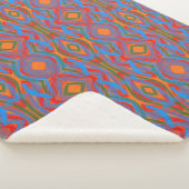 Abstract Oranje Sherpa Deken (3/4)