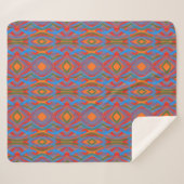 Abstract Oranje Sherpa Deken (Voorkant (horizontaal))