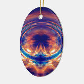 Abstract oranje vuur keramisch ornament (Links)