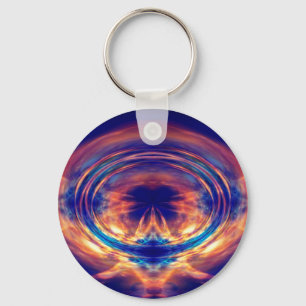 Abstract oranje vuur sleutelhanger