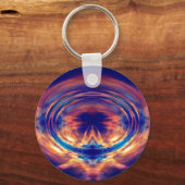Abstract oranje vuur sleutelhanger (Voorkant)