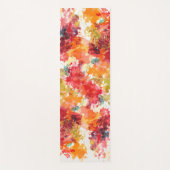 Abstract Oranje Waterverf schilderen met flitsen Yogamat (Voorkant)