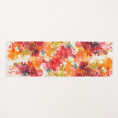 Abstract Oranje Waterverf schilderen met flitsen Yogamat (Voorkant (horizontaal))