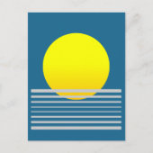 Abstract Oranje zon en Zee Landschap Briefkaart (Voorkant)