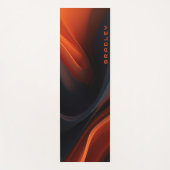 Abstract Oranje Zwart Patroon Gepersonaliseerde Na Yogamat (Voorkant)