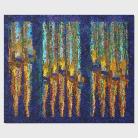 Abstract organ pipes wrapping paper cadeaupapier (Vlak)