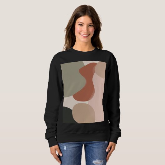 Abstract Organic Blob Art – Modern Minimal Trui (Voorkant volledig)