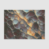 Abstract organisch cellulair Bourgogne blauw goud Tissuepapier (Voorkant)