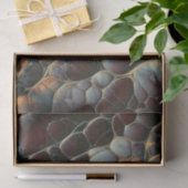 Abstract organisch cellulair Bourgogne blauw goud Tissuepapier (Geschenk)