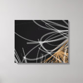 Abstract organisch lintontwerp | Zwart en goud Canvas Afdruk (Voorkant)