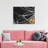 Abstract organisch lintontwerp | Zwart en goud Canvas Afdruk (Insitu (Woonkamer))