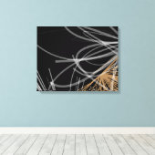 Abstract organisch lintontwerp | Zwart en goud Canvas Afdruk (Insitu (Houten vloer))