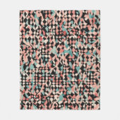 Abstract organisch patroon in pastel fleece deken (Voorkant)