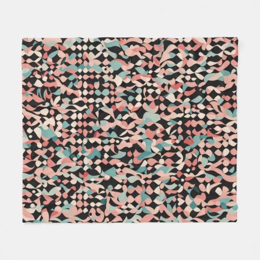Abstract organisch patroon in pastel fleece deken (Voorkant (Horizontaal))