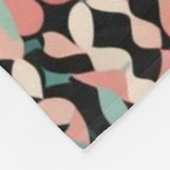 Abstract organisch patroon in pastel fleece deken (Hoek)