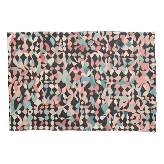 Abstract organisch patroon in pastel kussensloop (Voorkant-Links)