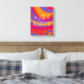 Abstract organisch patroon Positief ben gelukkig c Canvas Afdruk (Insitu (Slaapkamer))