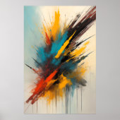 Abstract Organisch Schilderen 2:3 Poster (Voorkant)