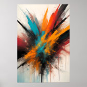 Abstract Organisch Schilderen 2:3 Poster (Voorkant)