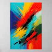 Abstract Organisch Schilderen 2:3 Poster (Voorkant)