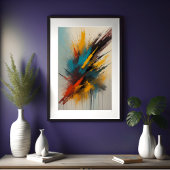 Abstract Organisch Schilderen 2:3 Poster