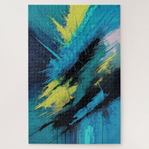 Abstract Organisch Schilderen Legpuzzel