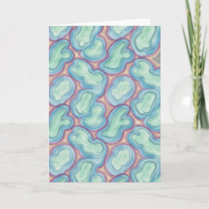 Abstract Organisch Vloeistofpatroon Blank Kaart