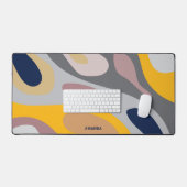 Abstract organisch vorm modern patroonmonogram bureaumat (Keyboard & Muis)