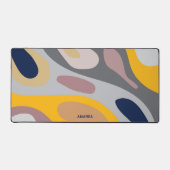 Abstract organisch vorm modern patroonmonogram bureaumat (Voorkant)