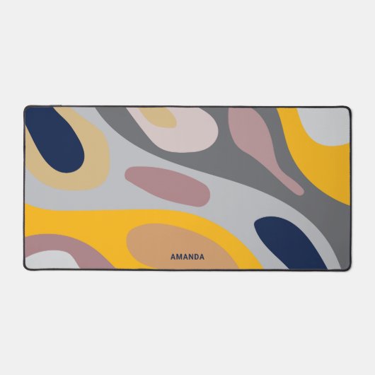 Abstract organisch vorm modern patroonmonogram bureaumat (Voorkant)