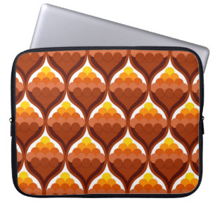 abstract organisch vormend versieringspatroon laptop sleeve