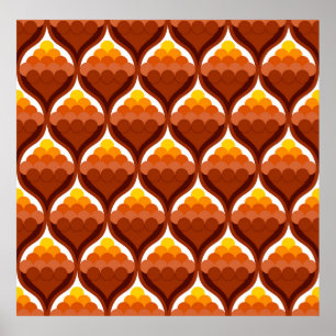 abstract organisch vormend versieringspatroon poster