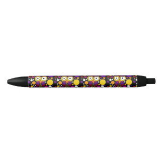 Abstract origineel voor kleurrijke oliet zwarte inkt pen