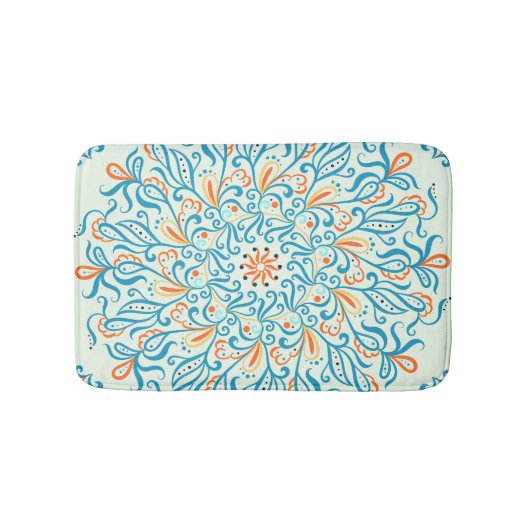 Abstract Ornament Keramische Tegel Patroon Badmat (Voorkant)