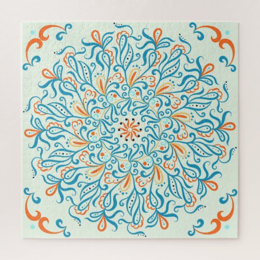 Abstract Ornament Keramische Tegel Patroon Legpuzzel (Verticaal)