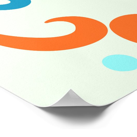 Abstract Ornament Keramische Tegel Patroon Poster (Hoek)