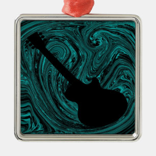 Abstract Ornament voor gitaar, Blauwgroen