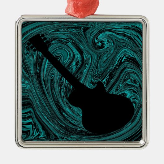 Abstract Ornament voor gitaar, Blauwgroen (Voorkant)