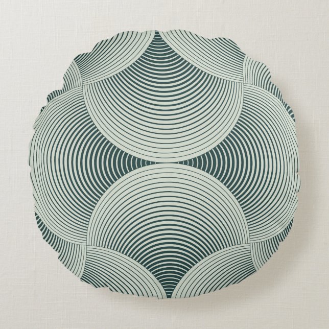 Abstract ornate geometric petals grid background.  rond kussen (Voorkant)
