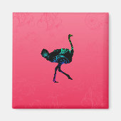 Abstract Ostrich Magnet (Voorkant)