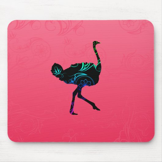 Abstract Ostrich Mousepad Muismat (Voorkant)