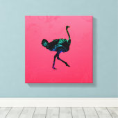 Abstract Ostrich Wrapped Canvas (Insitu (Houten vloer))