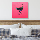 Abstract Ostrich Wrapped Canvas (Insitu (Slaapkamer))
