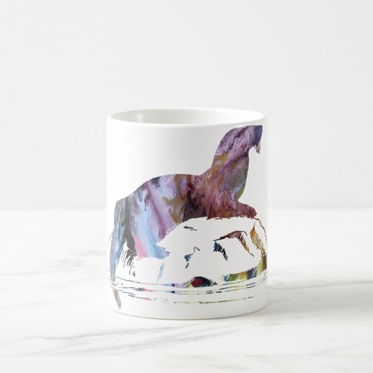 Abstract Otter silhouette Koffiemok (Center)