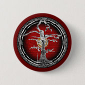 Abstract Oud Bedragen Rood B Ronde Button 5,7 Cm (Voorkant)