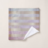 Abstract Oud Goud Bloemen Strepen in Waterverf Bad Handdoek (Wasdoekje)