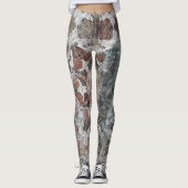 Abstract oud roosterdek leggings (Voorkant)